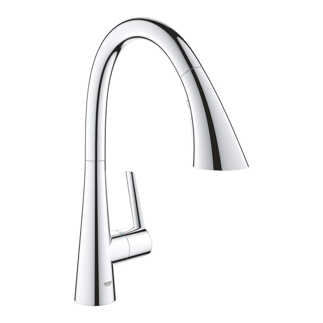 GROHE Zedra - Einhand-Spültischbatterie (langlebige Oberfläche, Einlochmontage, Schwenkbereich 360°)