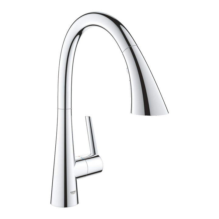 GROHE Zedra - Einhand-Spültischbatterie (langlebige Oberfläche, Einlochmontage, Schwenkbereich 360°)