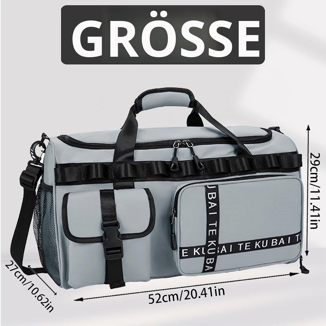 Reisetasche Damen Herren, 65L Wasserabweisende Sporttasche, Large Capacity Reise Tasche Gym Bag, mit