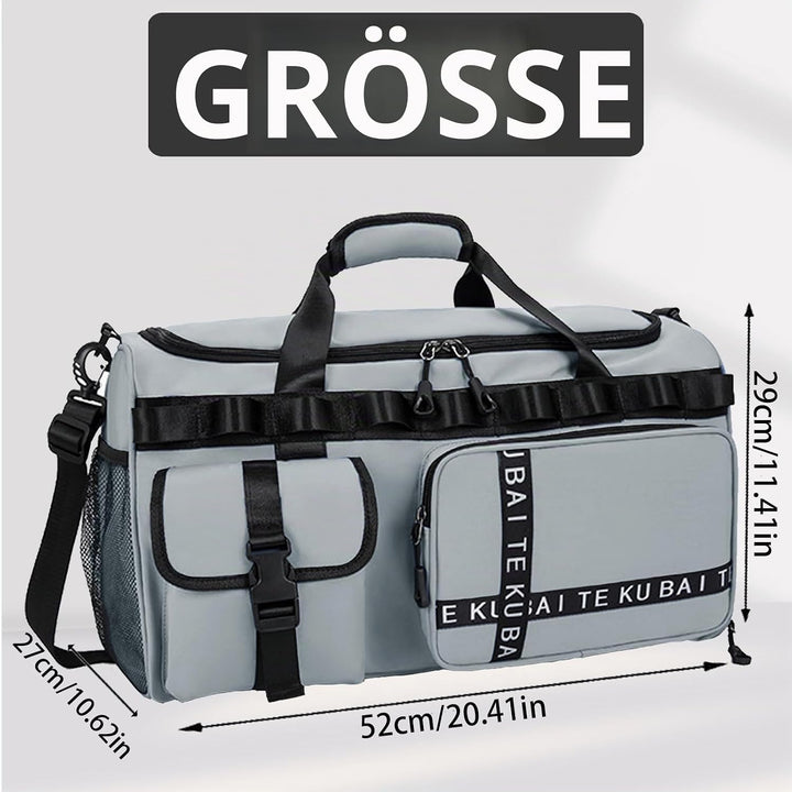 Reisetasche Damen Herren, 65L Wasserabweisende Sporttasche, Large Capacity Reise Tasche Gym Bag, mit
