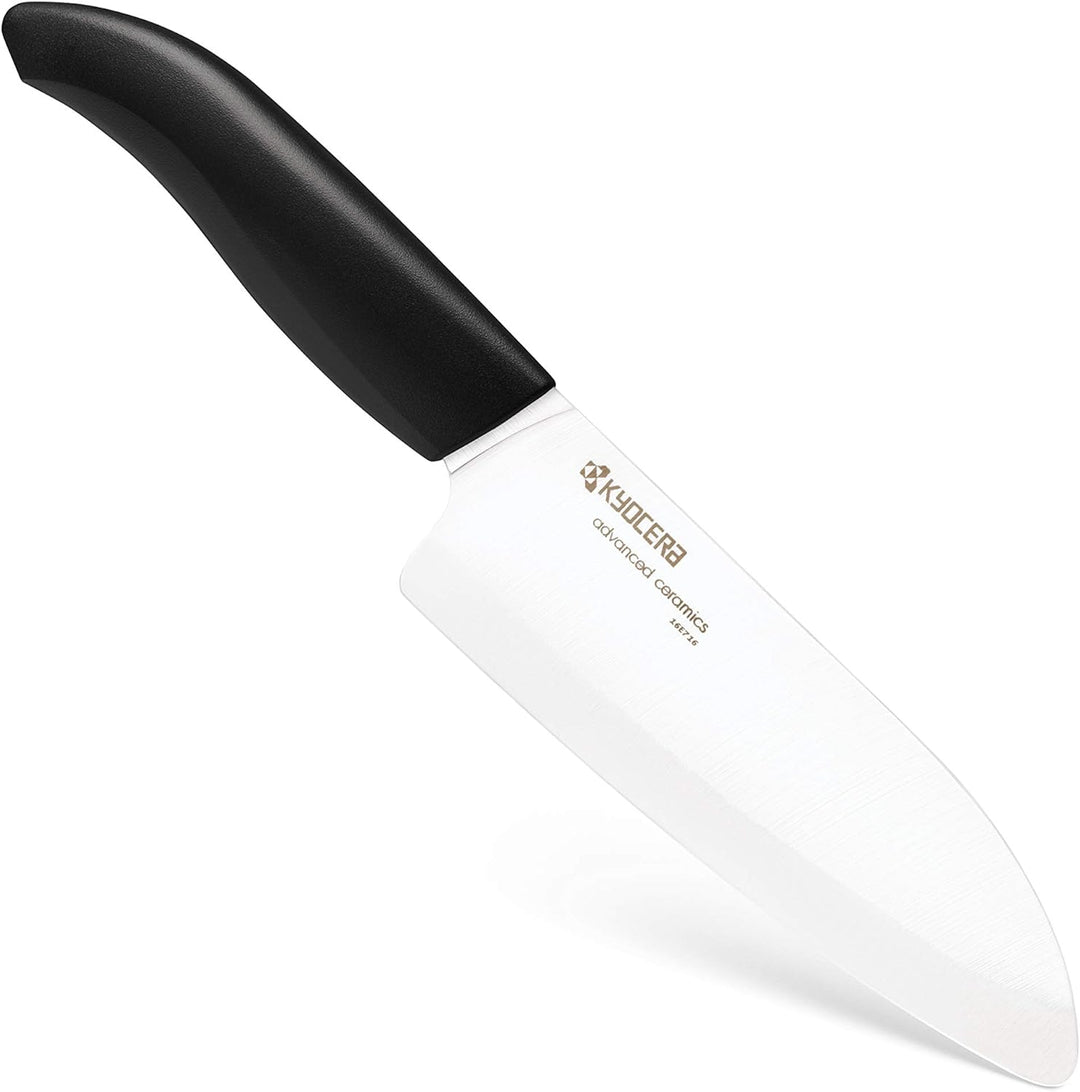 Kyocera Santoku Messer aus bruchfesterer, korrosionsfreier Zirkonia-Hochleistungskeramik (Z206). Ext