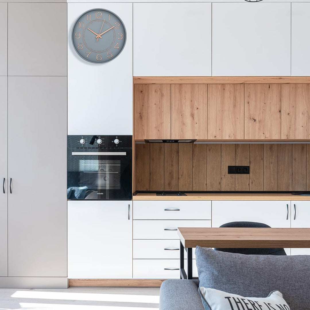 HZDHCLH Kinder Wanduhr Funk-Wanduhr,25cm Wanduhr Kinder Lautlos Funkuhr,Zeit Automatische Umstellung