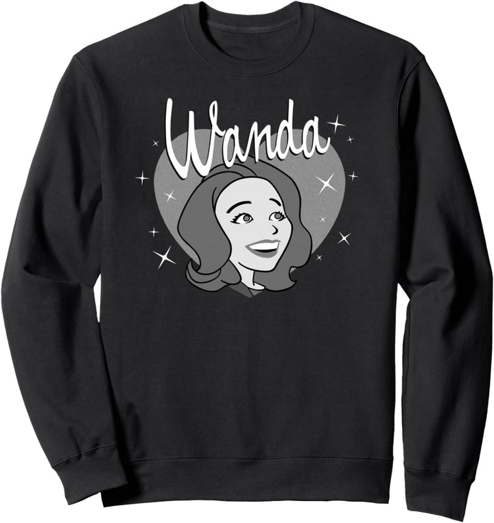 Marvel WandaVision Wanda Maximoff Heart Retro 60s Sweatshirt