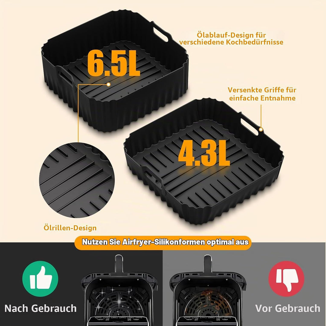 Heissluftfritteuse Zubehör für COSORI Turbo Tower Pro Smart 2 kammern 10,8L(6,5L/4,3L) Double Stack,