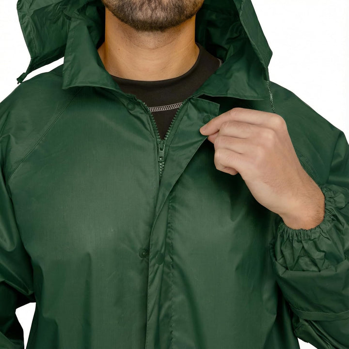 BWOLF POSEIDON Regenmantel Herren Regenmantel Wasserdichte Lange Regenjacke Outdoor Wiederverwendbar