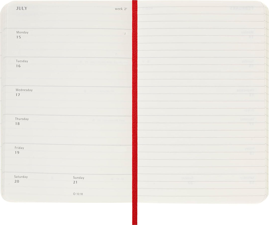 Moleskine Wochenplaner 2023-2024, 18-Monats-Agenda, Akademisches Tagebuch, Wochenagenda mit weichem