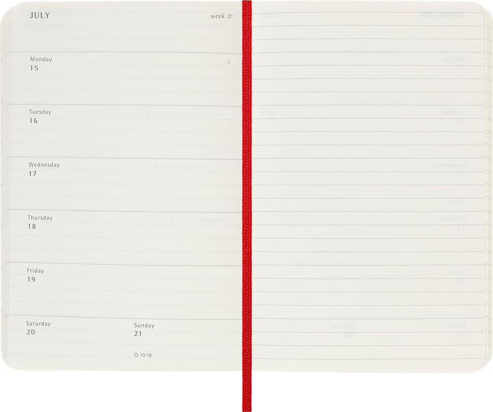 Moleskine Wochenplaner 2023-2024, 18-Monats-Agenda, Akademisches Tagebuch, Wochenagenda mit weichem