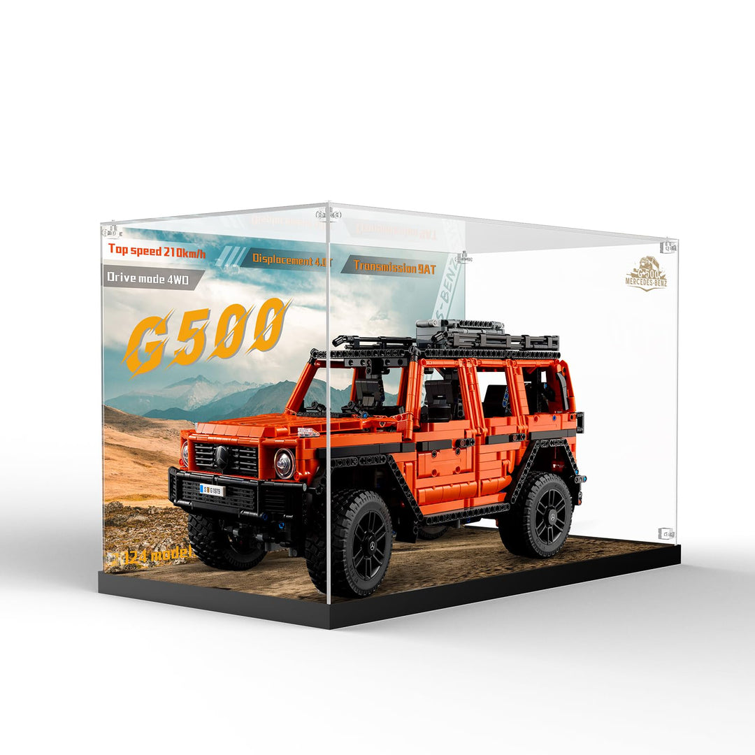 cooldac Acryl-Vitrine kompatibel mit Lego Technic 42177 Mercedes-Benz G 500 Professional Line, Staub