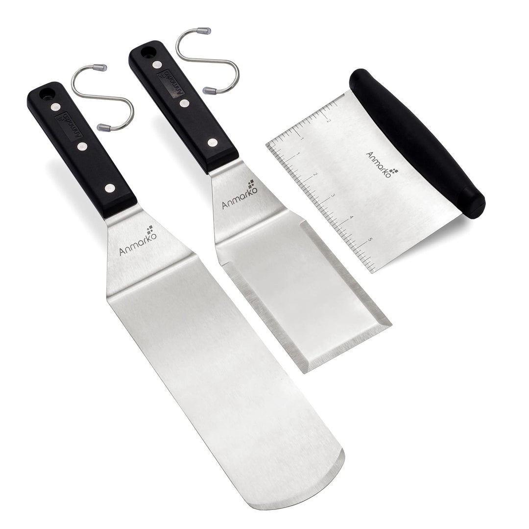 Exklusives Grillwender Set aus hochwertigem Edelstahl - BBQ Grillset in erstklassiger Qualität für H