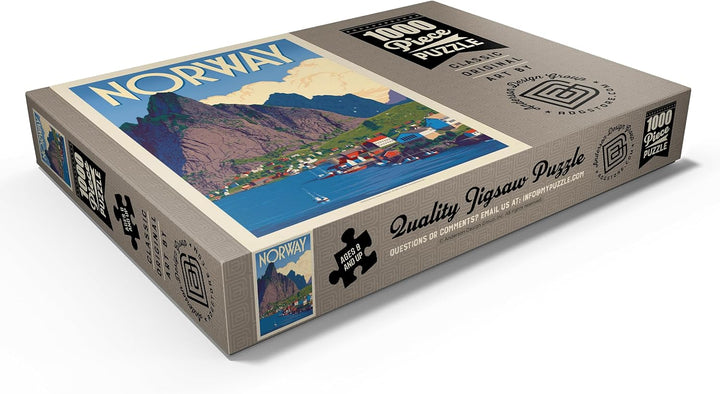 Norwegen: Das Land der Fjorde, Vintage Poster - Premium 1000 Teile Puzzle - MyPuzzle Sonderkollektio