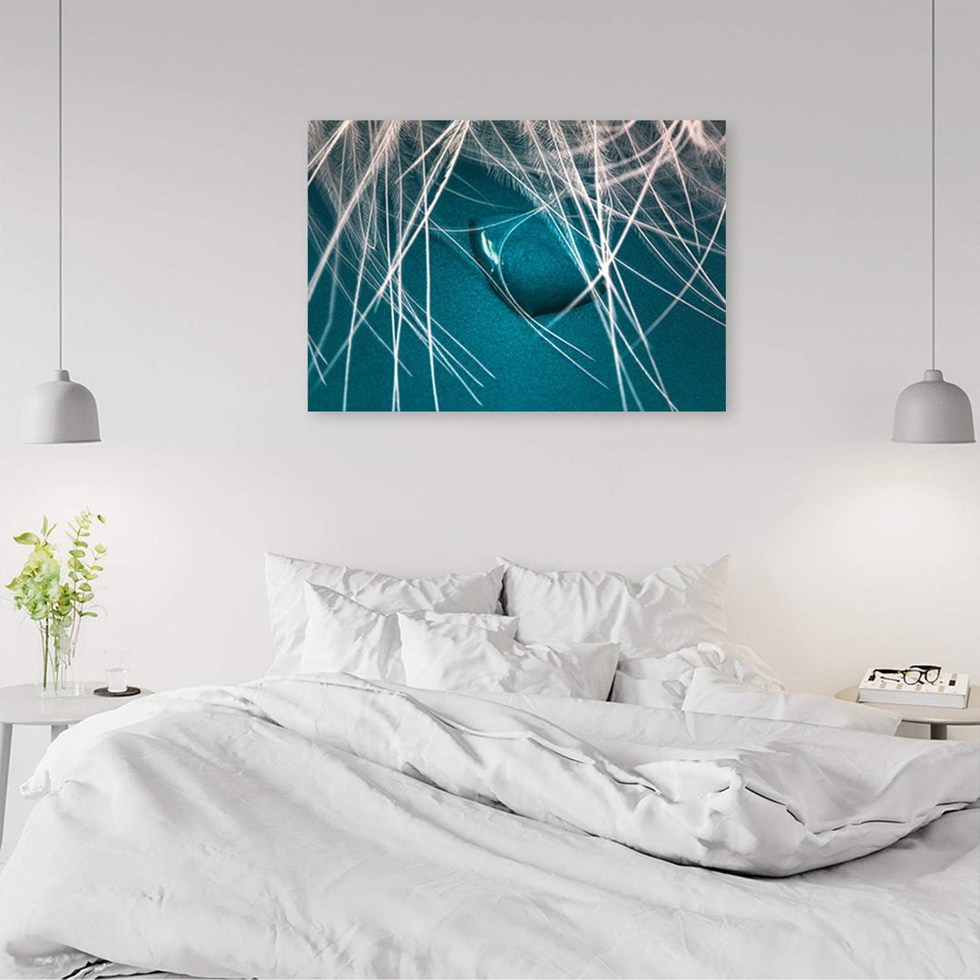 Wandbild Wassertropfen Modern Deko Kunst Bilder Natur Blau 100x70 cm M14230 100x70 cm, M14230 100x70