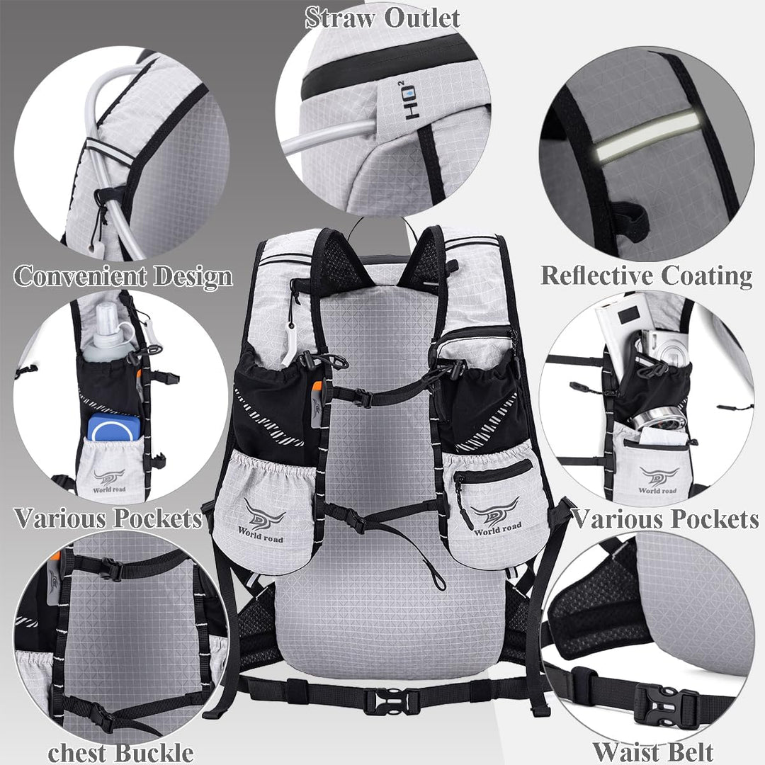 Kimwadalh Kleiner Rucksack 15L Wanderrucksack für Damen Herren Rucksäcke für Radsport Outdoor Trekki