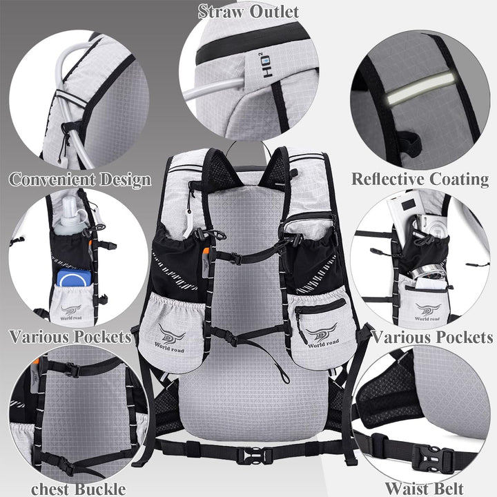Kimwadalh Kleiner Rucksack 15L Wanderrucksack für Damen Herren Rucksäcke für Radsport Outdoor Trekki