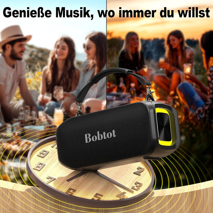 Tragbarer Karaoke-Lautsprecher für Erwachsene, kompakte Gesangsmaschine mit kabellosem Mikrofon, Blu