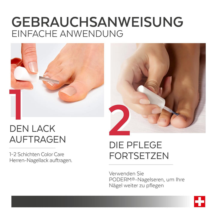 PODERM - TEABAUM-NAGELLACK COLOR CARE FÜR MANNER - Kaschiert Die Gelbe Und Brüchige Nägel - 2 IN 1 P