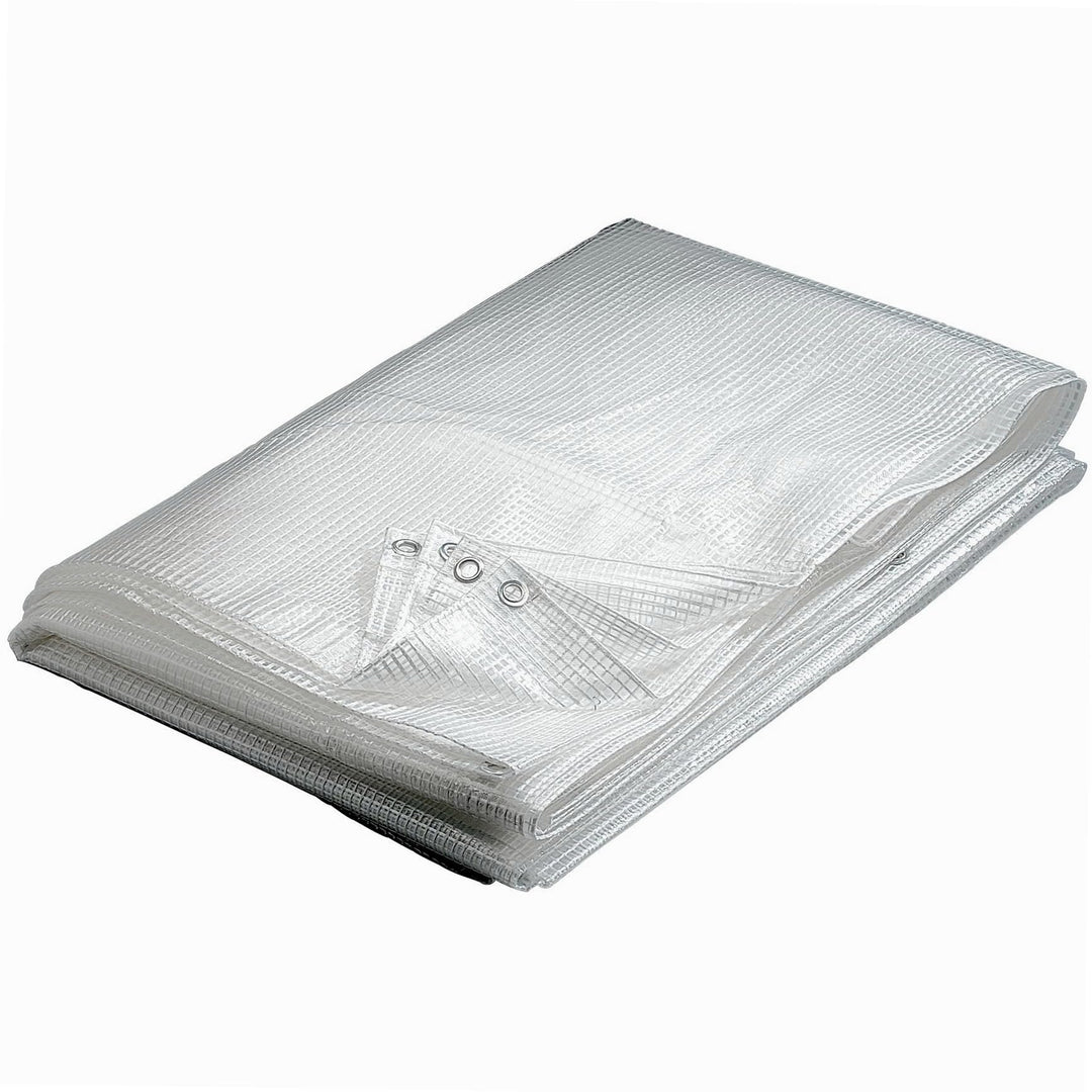 WERKAPRO 11356 Abdeckplane transparent 2 x 3 m 80g/m² PE UV-behandelt 5 m x 7 m, 5 m x 7 m