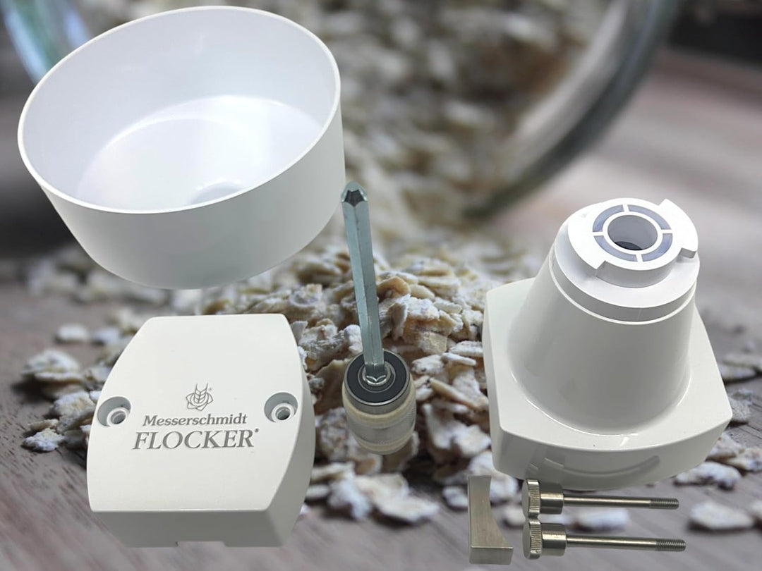 FLOCKENVORSATZ FLOCKER FLOCKENQUETSCHE VON MESSERSCHMIDT MIT Kenwood Twist DIREKTANSCHLUSS - Flake M
