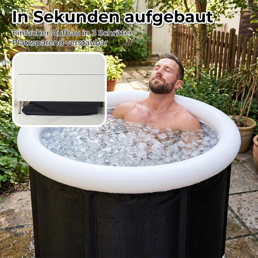 Eisbadewanne für Athleten 68cm Höhe Faltbare Aufblasbare Badewanne Tragbares Eisbad für den Innen- u