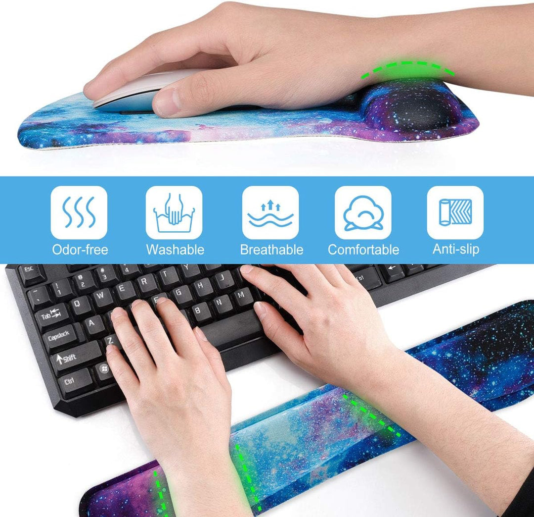 Ergonomisches Mauspad-Set, ToLuLu Cute Gel-Mauspad für Computer-Laptop, rutschfeste Mousepad-Tastatu