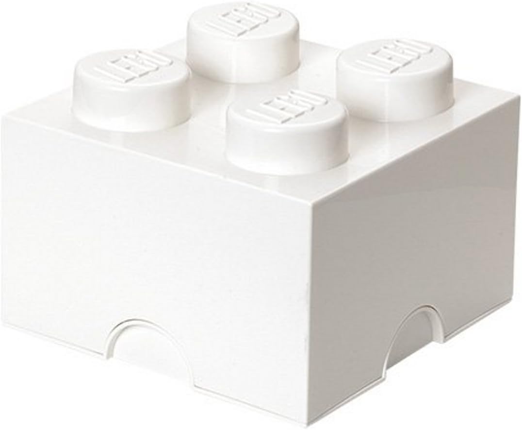 Room Copenhagen LEGO Aufbewahrungsstein 4 Noppen, stapelbar Aufbewahrungsbox, 5,7 l, Weiss