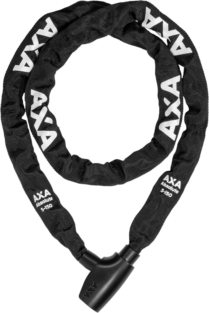 AXA Absolute 5-150 Kettenschloss – Länge 150 cm – Sicherheitsstufe 7 – Stahlglieder 5 mm – Hohe Sich