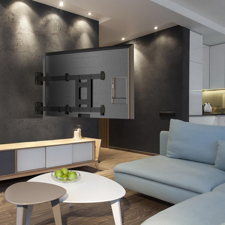 Meliconi SPACE SYSTEM THE SHAPE, Neigbare TV-Wandhalterung, Design TV-Halterung von 55" bis 82", Um