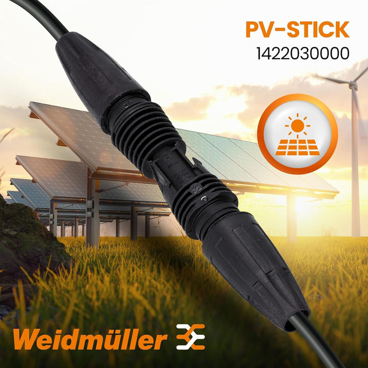 Weidmüller 5x PV-Stick Steckverbinder - Photovoltaik Solarstecker Set | Snap In Technologie für 1.50