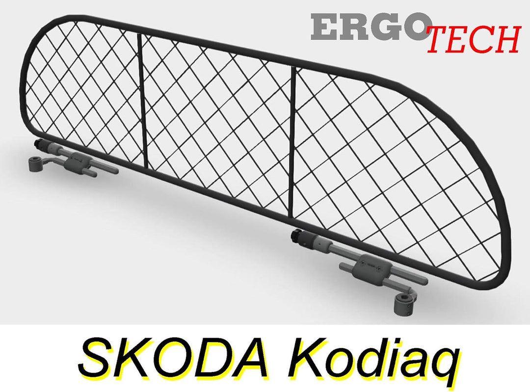 ERGOTECH Trennnetz Trenngitter kompatibel mit Skoda Kodiaq, RDA65-S, für Hunde und Gepäck