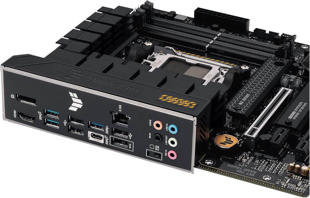 ASUS TUF GAMING B650M-PLUS Mainboard Sockel AMD AM5 (Ryzen 7000, micro-ATX, PCIe 5.0, DDR5-Speicher,