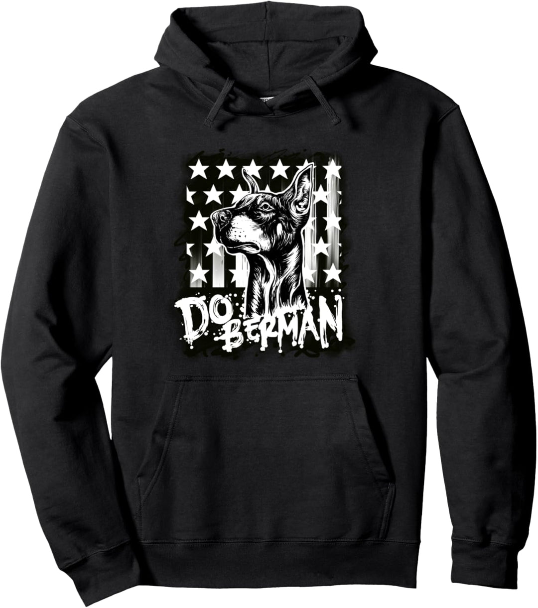 Amerikanische Flagge Doberman Pinscher Geschenk Dobermann Pullover Hoodie