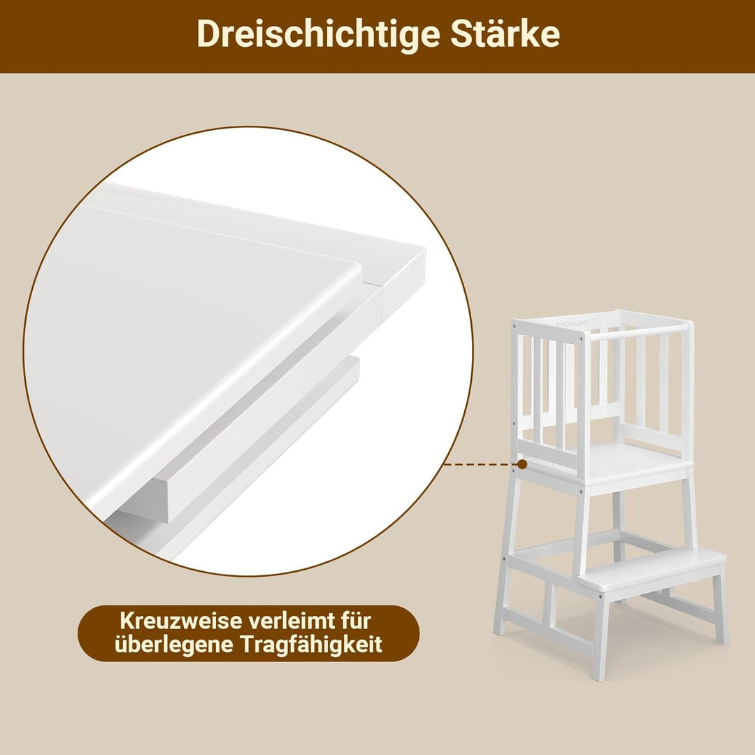 COSYLAND Lernturm ab 1 Jahr – Montessori Learning Tower für Kinder – Sicherer Kinder Lernturm ab 2 J