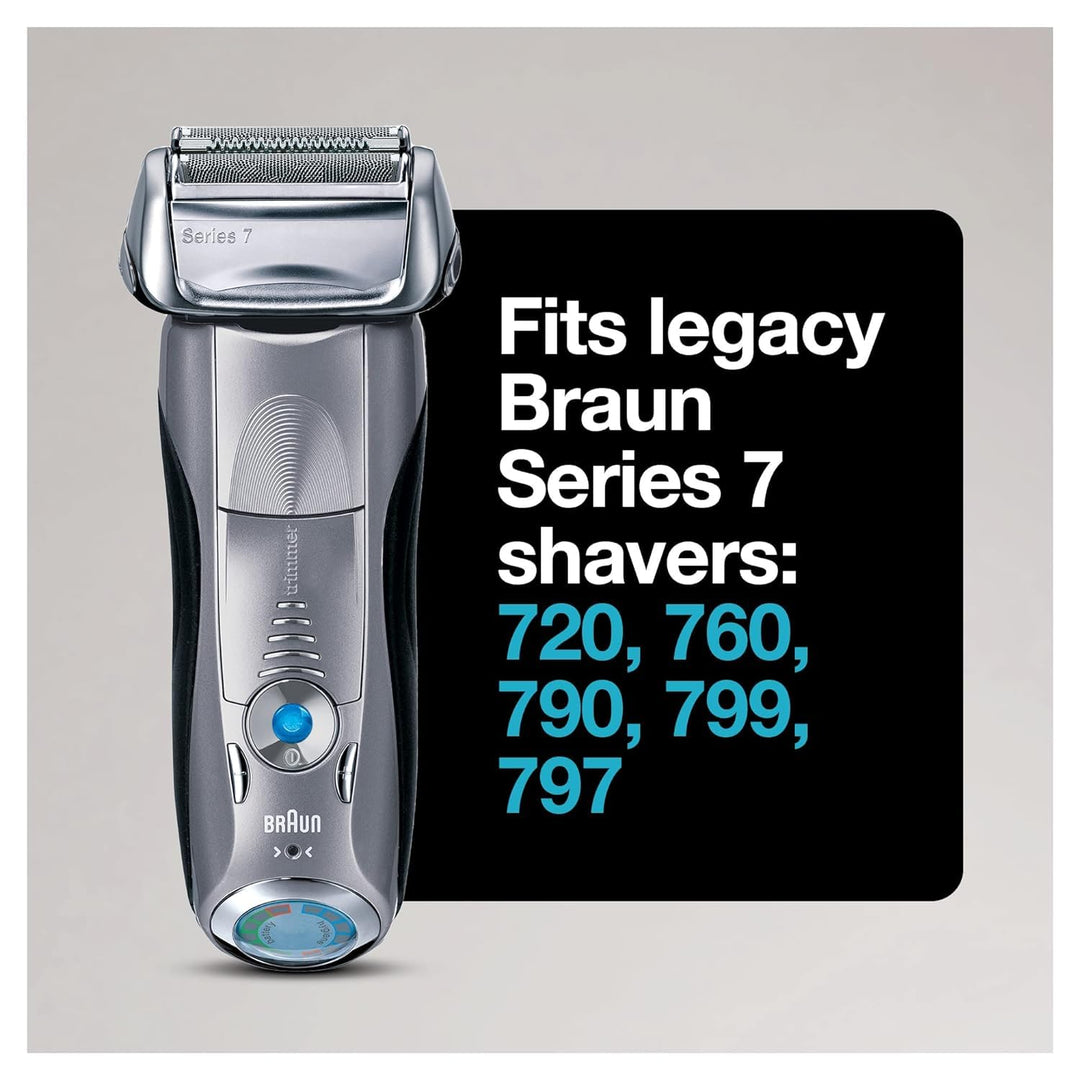 Braun Series 7 70S Scherkopfersatz für Elektrorasierer, Silber 70er Jahre Ersatzkopf, 70er Jahre Ers