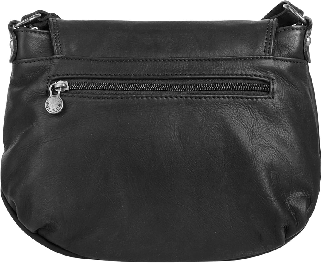 Samantha Look Umhängetasche echt Leder Damen | Made in Italy | handliche Crossbody Bag | kompakte Sc