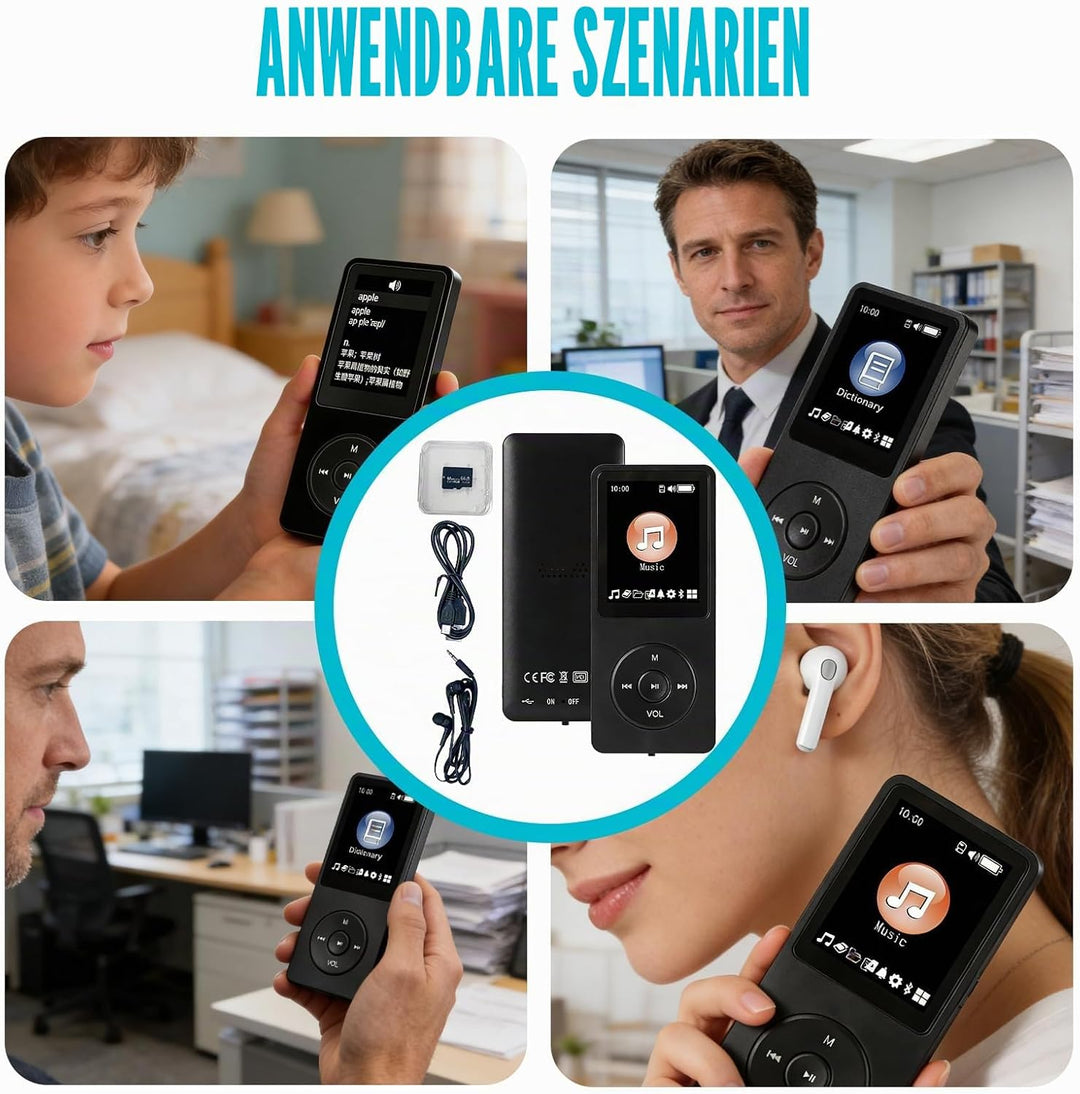 64GB MP3 Player Bluetooth, MP3-Player Bluetooth 5.3 mit Kopfhörer, HiFi-Sound Musik für Sportler, mi
