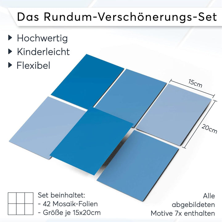 CREATISTO Klebefliesen Stickerfliesen Fliesenfolie - Selbstklebende Fliesen Folie I Klebefliesen Dek