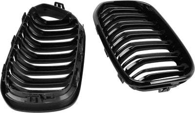 DOCAS Kühlergrill für 1er F20 F21 2015-2019 Nieren Doppelsteg Sport Glanz Schwarz 1er F20 F21 2015-2