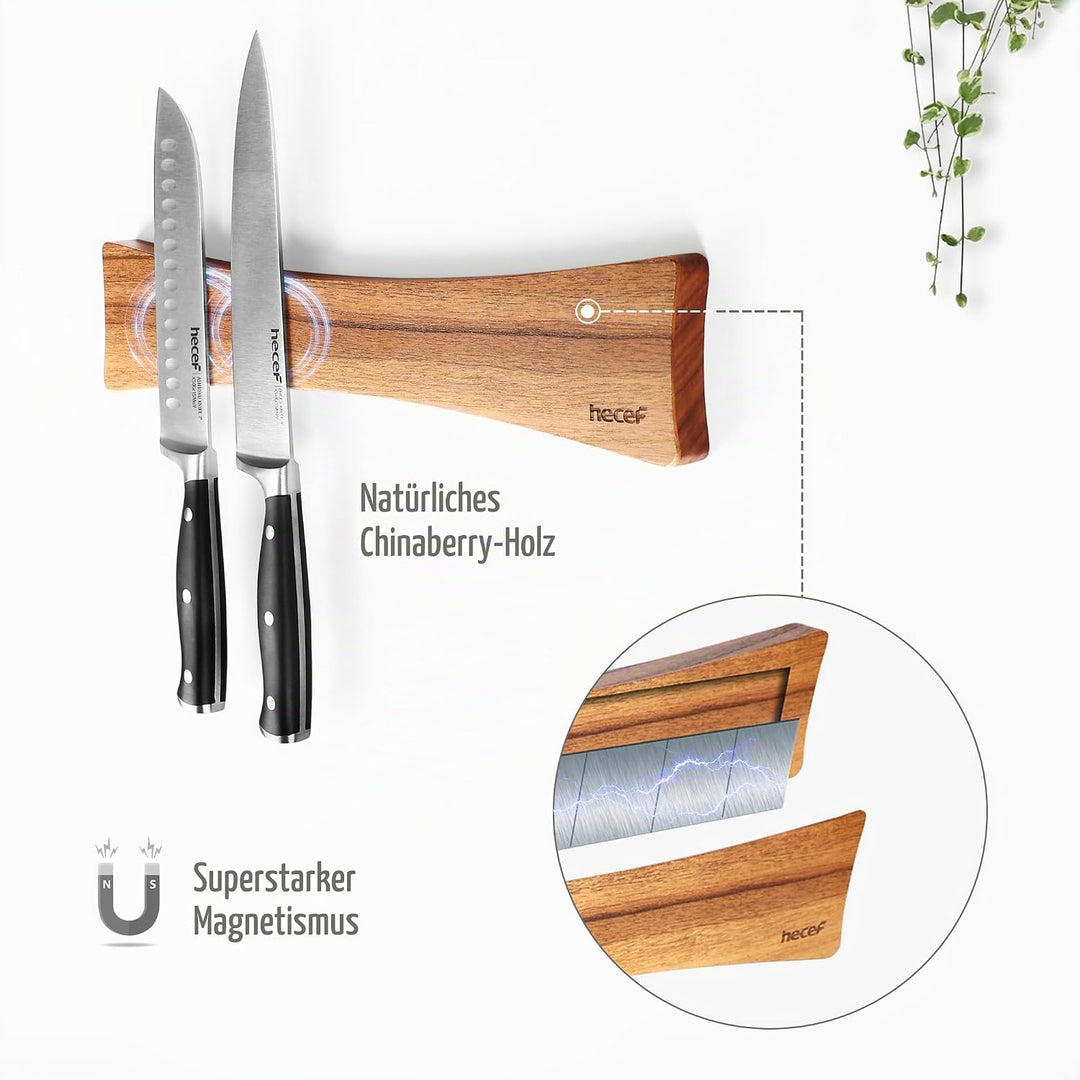 hecef Magnetmesserleiste 40,6 cm – Starker Magnet Halter für Messer, Besteck &amp; Werkzeuge, Stabiler M