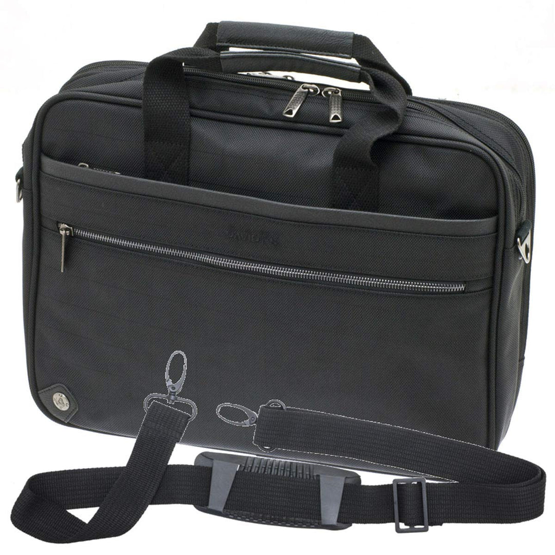 Akten Arbeits Umhänge Tasche Querformat 40 cm Gross Schwarz Davidts Bowatex