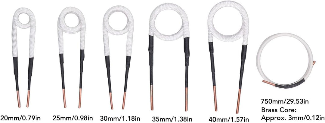 6 Stück Induktionsspule 3 Mm Messingkern 20 25 30 35 40 Mm Freiformende Induktionsheizdrähte Indukti