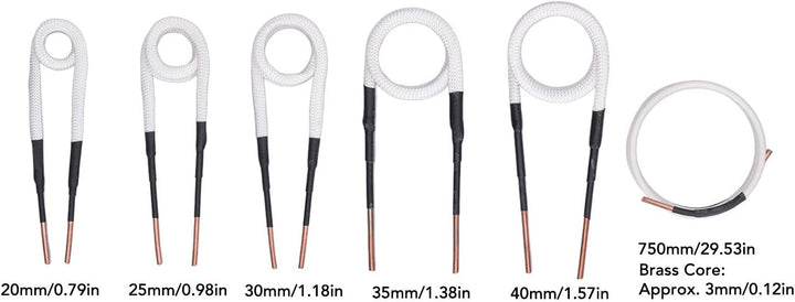 6 Stück Induktionsspule 3 Mm Messingkern 20 25 30 35 40 Mm Freiformende Induktionsheizdrähte Indukti