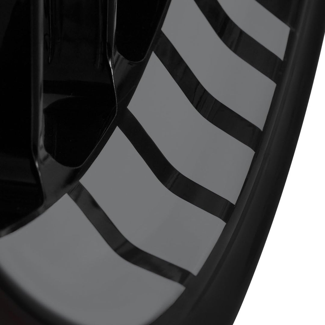Motoking Felgenbettaufkleber im GP Design - Komplettset für 16" bis 19" - Farbe & Breite wählbar sil