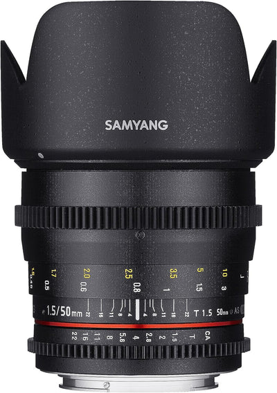 Samyang 50/1,5 Objektiv Video DSLR Nikon F manueller Fokus Videoobjektiv 0,8 Zahnkranz Gear, Porträt