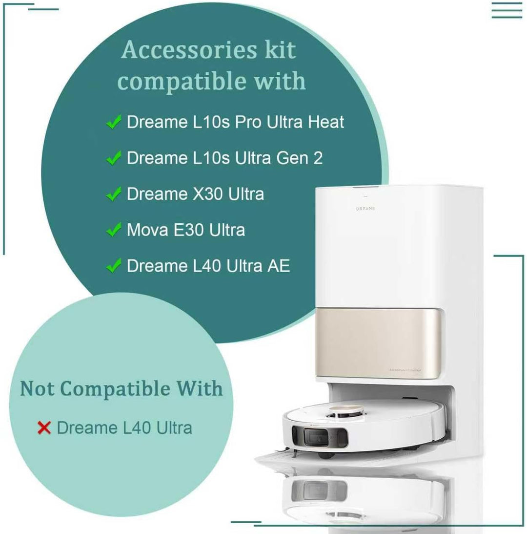 Zubehör Ersatzteile für Dreame L10s Pro Ultra Heat/L10s Ultra Gen 2/L40 Ultra AE/X30 Ultra, Ersatzte