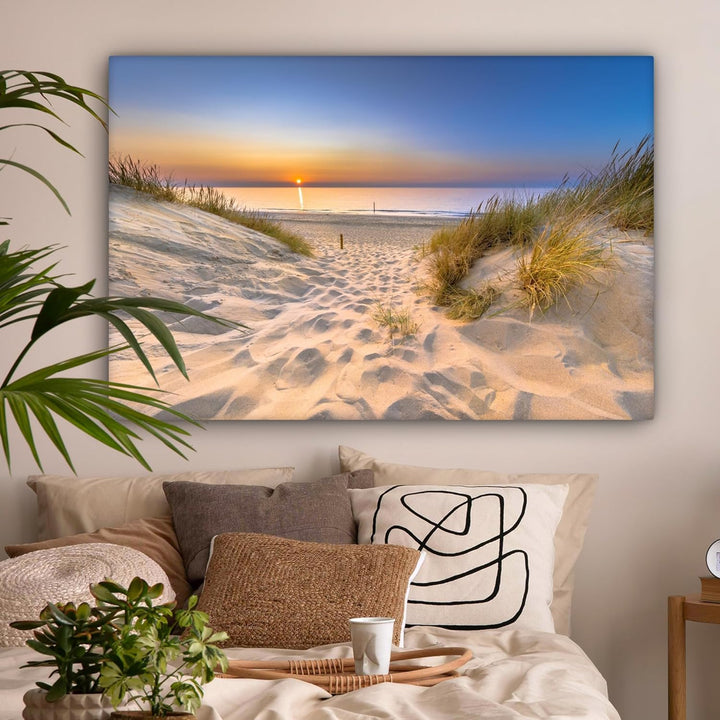 MuchoWow© Bild auf Leinwand Gross 120x80 cm XXL Schlafzimmer Bilder Wand Deko Wohnzimmer Modern Wand