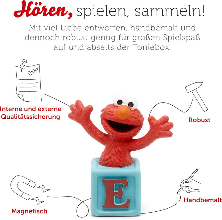 tonies Hörfigur für Toniebox, Sesamstrasse – Elmo, Hörspiel mit Liedern für Kinder ab 3 Jahren, Spie