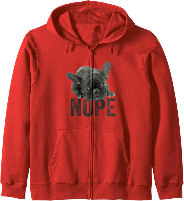 Nope Lazy French Bulldog Frenchie Dog Lover Gift Kapuzenjacke