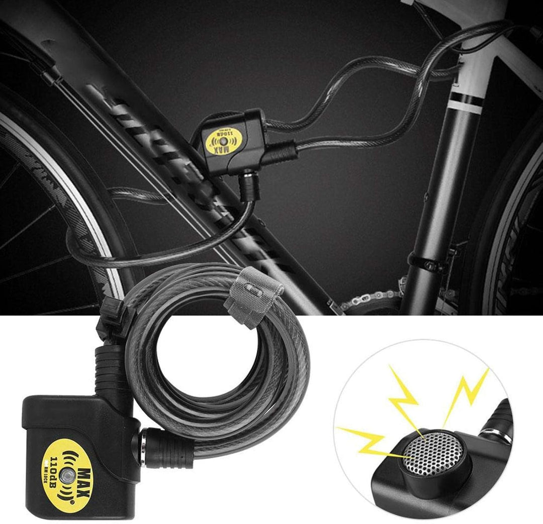Fahrradschloss-Alarm mit universeller Fernbedienung, elektronischer 110-dB-Alarmketten-Sicherheitssc