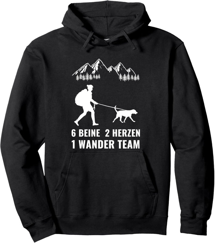 Wandern mit Hund Hundebesitzer Berge Wanderer Pullover Hoodie