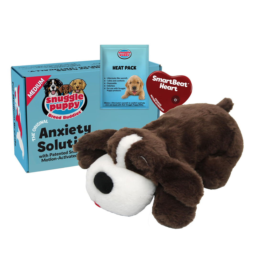 Snuggle Puppy Original Kuscheltier mit Herzschlag für Hunde – Beruhigendes Hundespielzeug gegen Angs