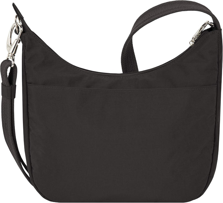 Travelon Unisex Essentials Anti-Diebstahl aufgesetzte Tasche Crossbody-Tasche Patch Crossbody Schwar